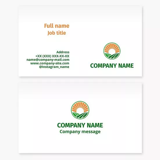 Agriculture Business Card Template