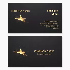 Business card template Star, honor, award products