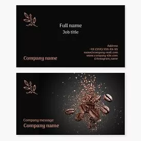 Coffee Themed Business Card Template