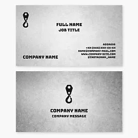 Crane Hook Logo | Construction Business Card Template