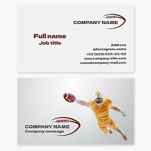 Football Coach Business Card Template