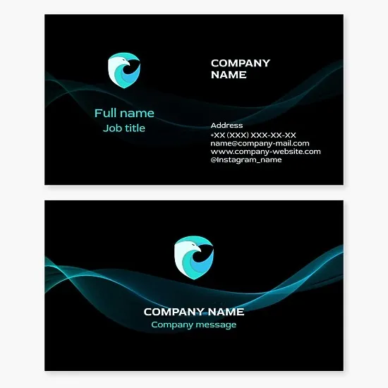 Eagle Shield Logo Business Card Template