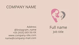 Mom And Baby Logo | Love Business Card Template