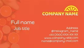 Orange Business Card Template