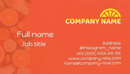 Orange Business Card Template