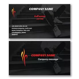 Generic Business Card with Person in background