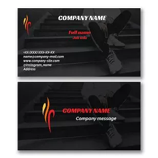 Generic Business Card with Person in background