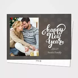 Grey "Happy New Years" Card