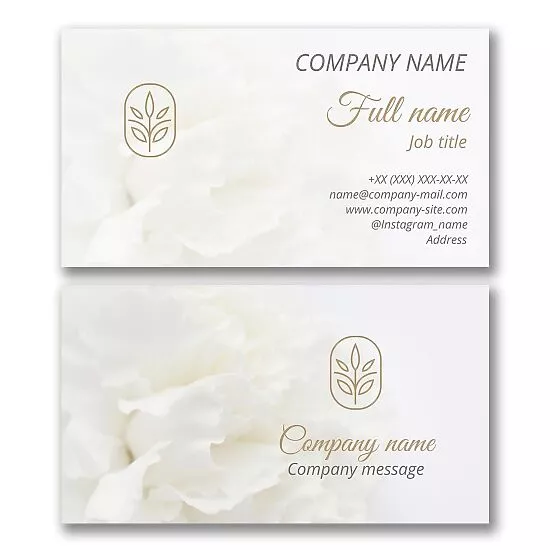 Flower Template Business Card