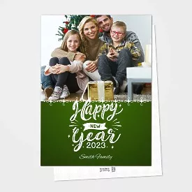 Sleek Green New Year Card