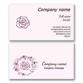 Pink Rose Business Card