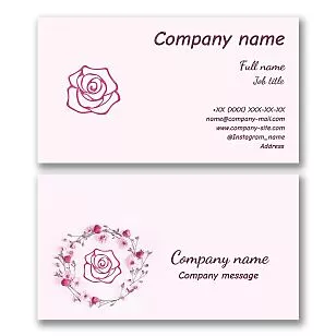 Pink Rose Business Card