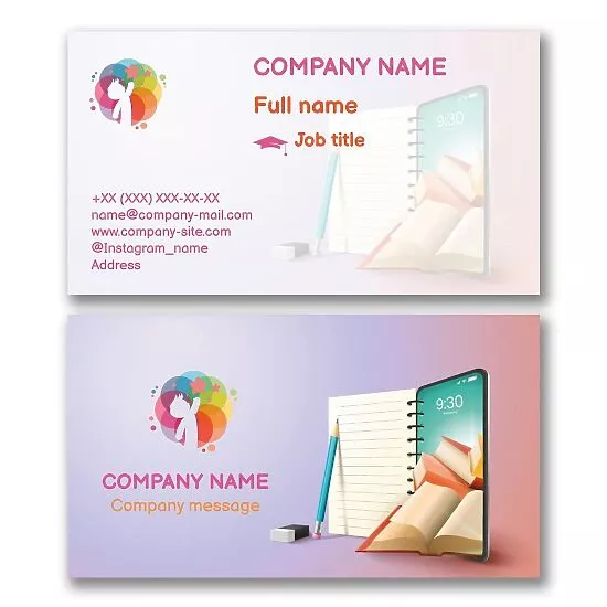 School Supplies Business Card