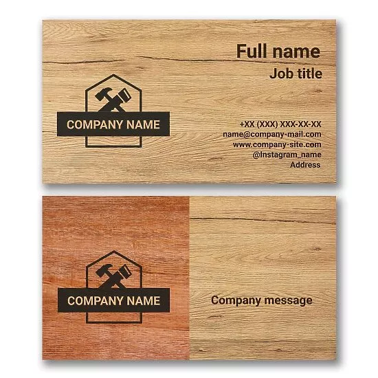 Carpentry Business Card Template