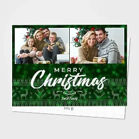 Festive Green Christmas Card