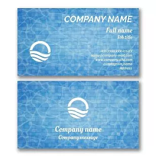 Pool Tile Service Business Card Template