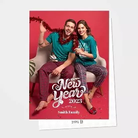 Whole Template Sleek New Year card