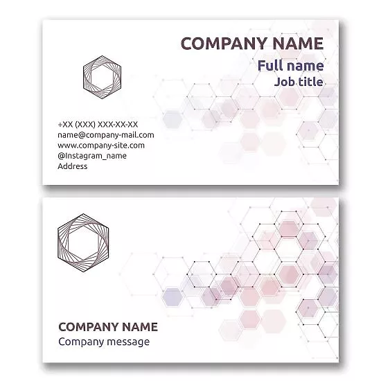 Hexagon Shape Business Card