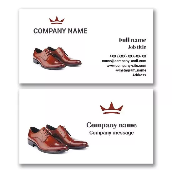 Men's Footwear Business Card