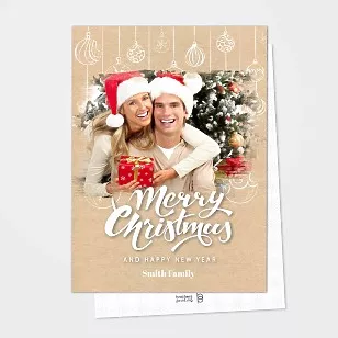 Light beige christmas/ new years card