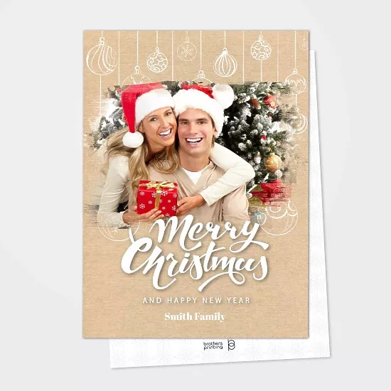 Light beige christmas/ new years card