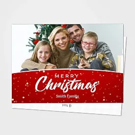 Red stylish Christmas Card