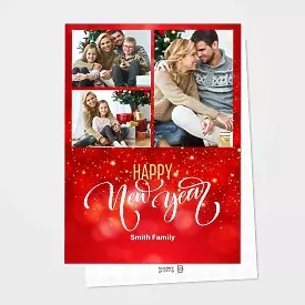 Red New Year Card three templates