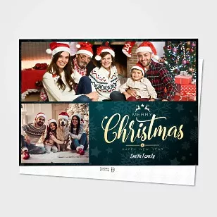 Brothers Printing - Green-themed Christmas card template