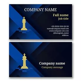 King Chess Piece Logo Business Card