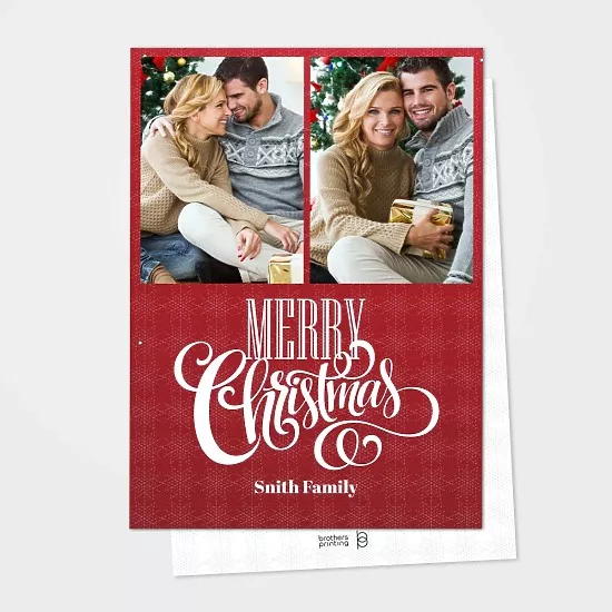 Red Christmas Card two templates