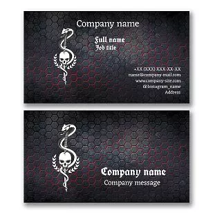 Dark Hexagon Business Card Template