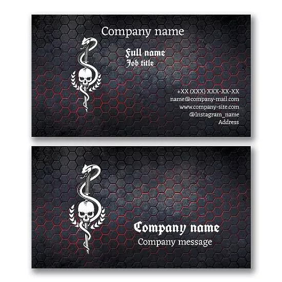 Dark Hexagon Business Card Template