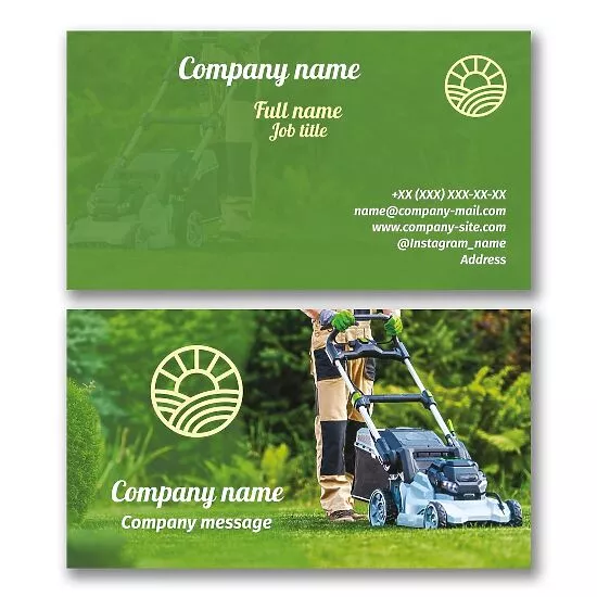 Lawn Care Service Business Card