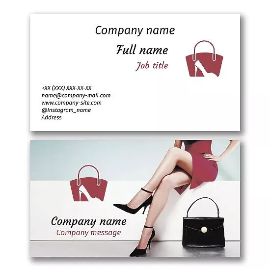 Women's Fasion Business Card Template