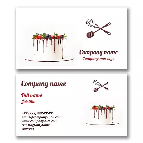 Cake Bakery Business Card