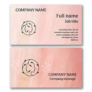 Brushed Pink Business Card