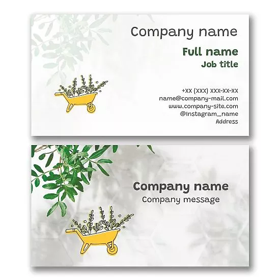 Gardening Business Card Template