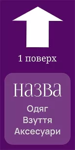 Наклейка на підлогу 'Покажчик поверху та послуги'