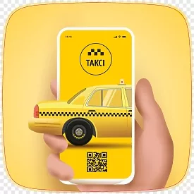 Шаблон монетницы для службы такси с QR-кодом