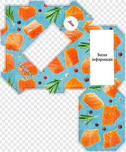 Сэндвич с лососем на голубом фоне