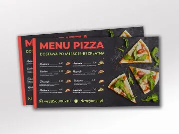 Menu na kartce