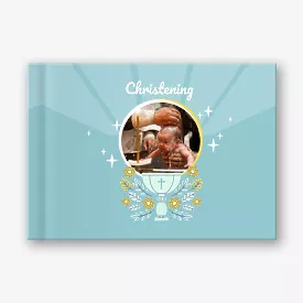 Template for a children's photo book of baptism