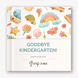 The template of the graduation photo book "Goodbye, kindergarten!"