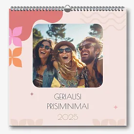 Kalendoriaus Šablonas "geriausi prisiminimai"