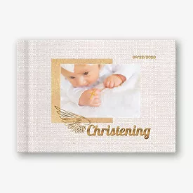 Photo book template for the baptism of a child