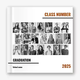 The template of the graduation photo book "Goodbye school"