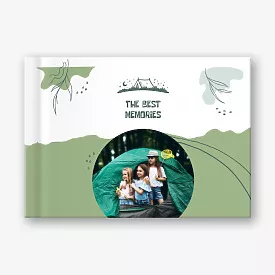 Photo book template memories from a hike