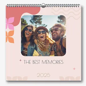 Calendar template with personal photos