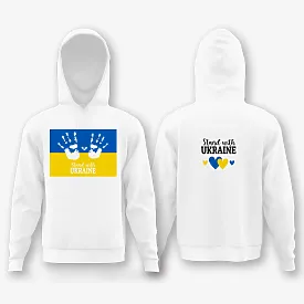 Шаблон худі з принтом на підтримку України