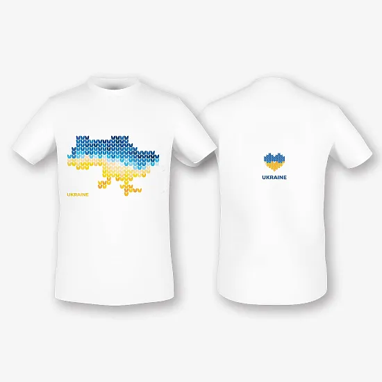Шаблон футболки з картою України